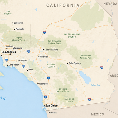 Southern California map